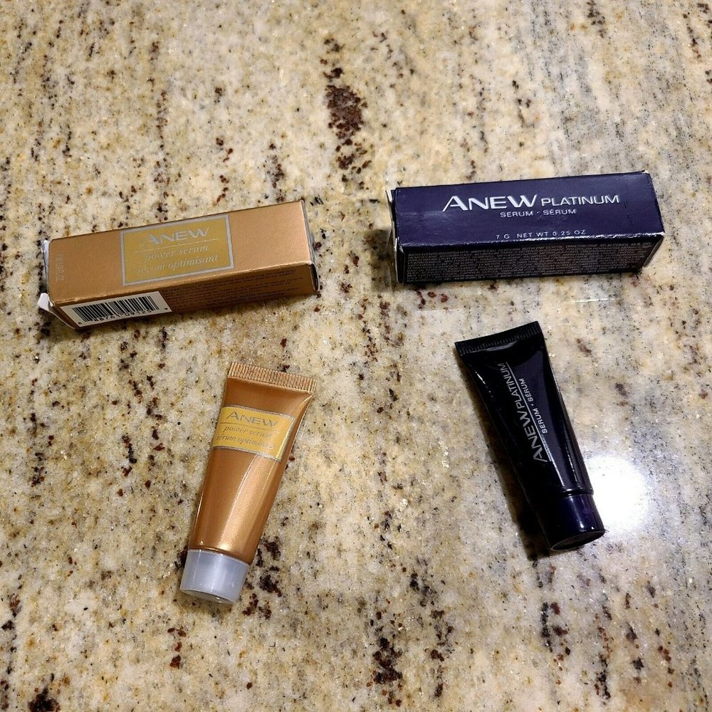 Anew Avon Power Serum & Avon Anew Platinum Serum. .25 oz Each. Set of 2